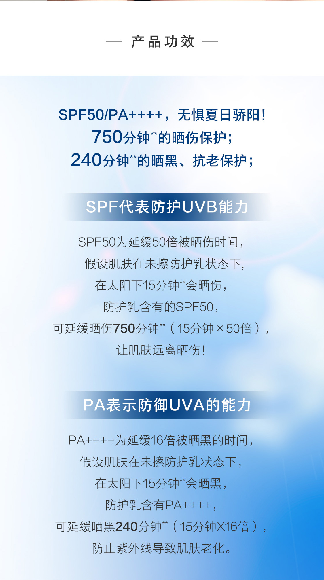 时之钥多效轻盈防护乳SPF50/PA++++ 时之钥多效轻盈防护乳SPF50/PA++++